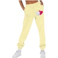 thumbnail image 2 of ZyeKqe Valentine's Day Sweatpants Drawstring High Waisted Joggers Cinch Bottom Track Pants with Pockets, 2 of 8