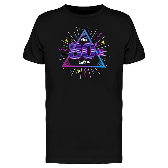 The 80S Retro Geometric Arts T-Shirt Men -Image by Shutterstock, Male XX-Large