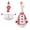 Red, variant on Porch Goose Clothes Costume, 3 Piece Holiday Snowman & Snowflake Outfit with Hat Scarf for Lawn Goose Decor