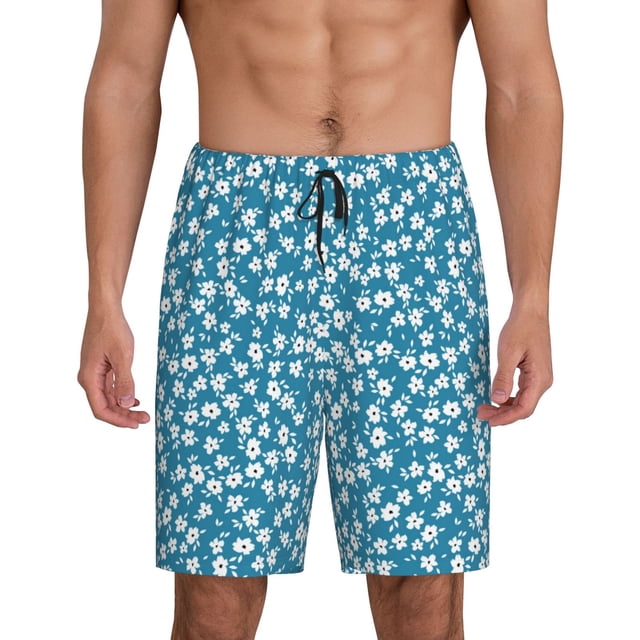 Fotbe Beautiful Floral Pantalones Cortos de Pijama para Hombre, Ropa de Dormir, Pantalones de Pijama Cortos para Hombre-XX-Large