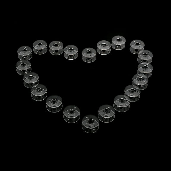 KALLORY Sewing Machine Bobbins 20Pcs Transparent Durable Hard Plastic Cylinder