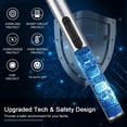 thumbnail image 4 of SUPRUS Electric Arc Windproof Lighter Flameless USB Rechargeable Lighter with Safety Lock (Silver), 4 of 7