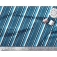 thumbnail image 3 of Soimoi Blue Georgette Viscose Fabric Dot & Stripe Print Fabric by the Yard 42 Inch Wide, 3 of 3