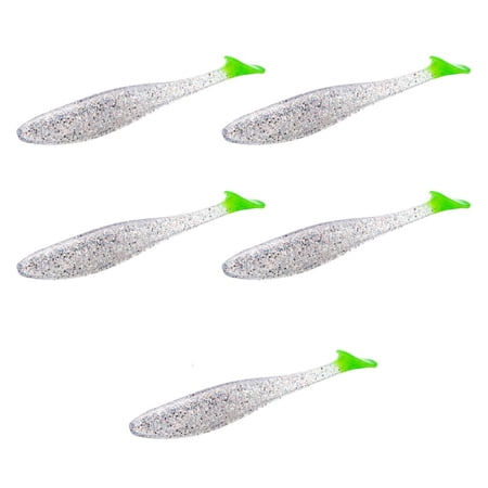 Youthyao 5Pcs Soft Fishing Lures for Saltwater Paddle Tail Swimbaits Artificial Baits Fishing Lure Swim Baits