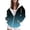 Blue, variant on NinXxx Women's Casual Hoodie with Zipper Pocket Fade Hoodie Top Blue L