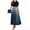 Blue, variant on TQWQT Work Dresses for Women 2025 Short Sleeve Floral Print Modest Maxi Dresses Empire Waist Flowy Patchwork Ruffle Hem A Line Dress Plus Size Teacher Outfits Black S