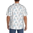 thumbnail image 3 of Gukieu Playful Polar Bear Pals Print Men's Short-sleeved Shirts, Button-down Pocket Shirts, T-shirts, Beach Vacation Travel Summer Clothing-X-Large, 3 of 5