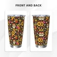 thumbnail image 3 of Cauagu Sunflowers Mushrooms Pattern 20oz Tumbler,Stainless Steel Vacuum Insulated Tumbler with Lid Insulated Coffee Mug Thermal Cup with Splash Proof Sliding Lid-Straw Three-piece Set, 3 of 8