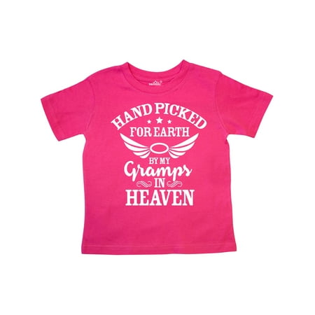 

Inktastic Handpicked for Earth By My Gramps in Heaven with Angel Wings Gift Toddler Boy or Toddler Girl T-Shirt