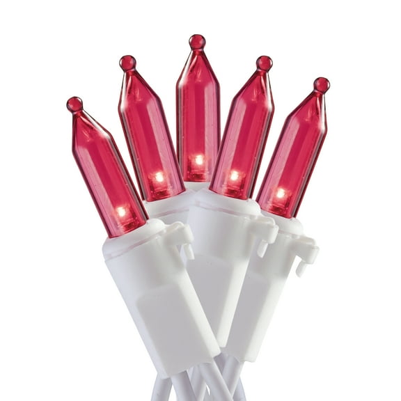 Indoor/Outdoor 300-Count LED Mini Christmas String Lights, Red, 62.3', by Holiday Time