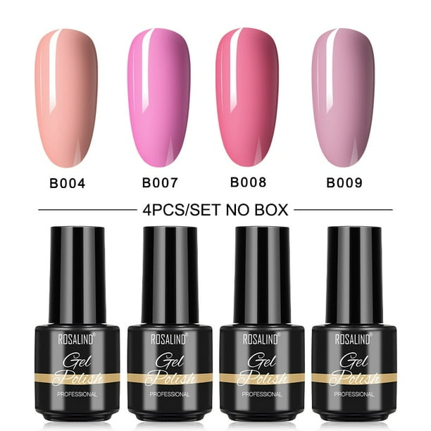Juego de esmaltes de uñas de Gel ROSALIND, juego de uñas de Color puro, purpurina Vernis, capa superior para Base de arte de uñas semipermanente, conjunto de esmalte de Gel LED UV Tan Jianjun unisex