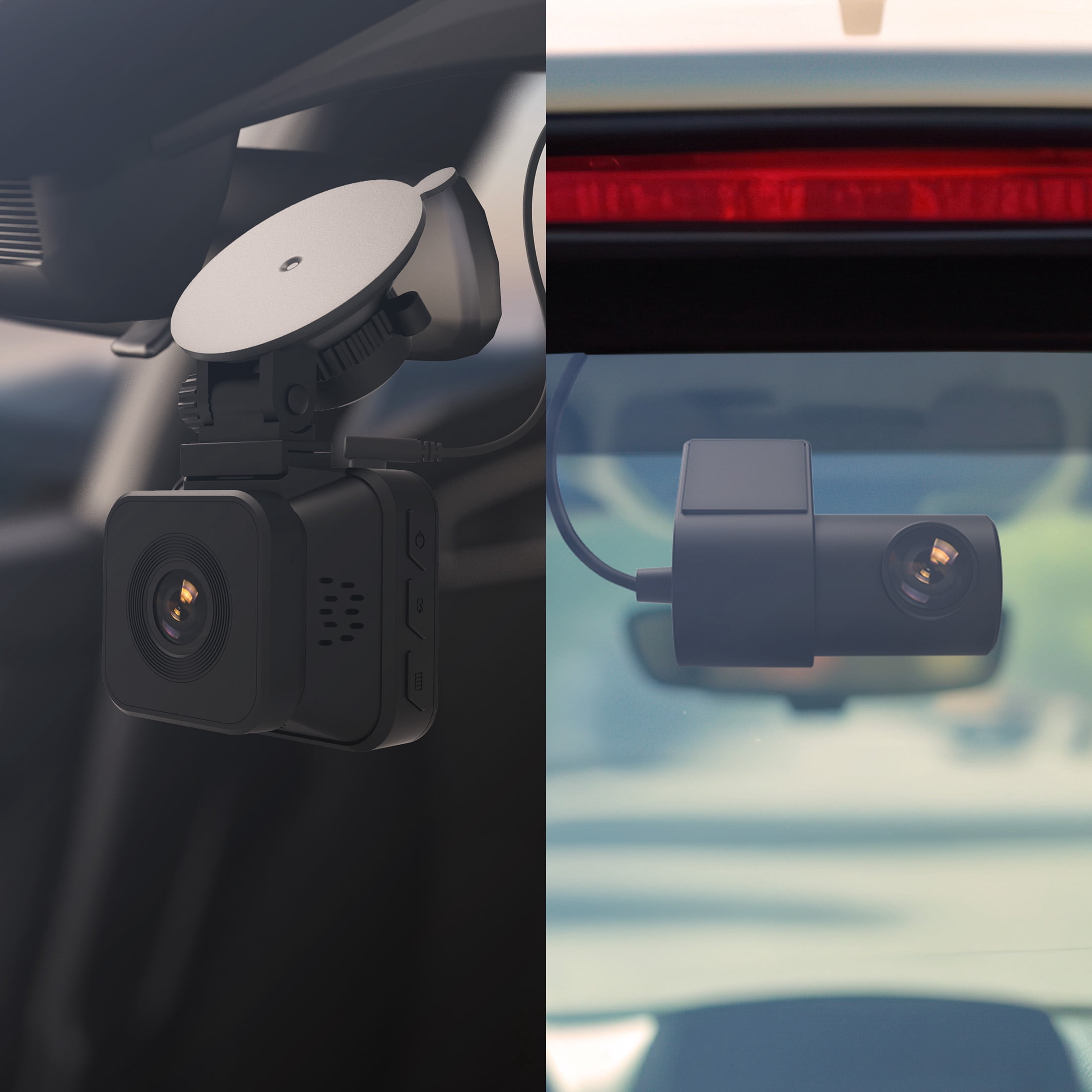 onn Full HD 1080p Dash Cam Front and Rear Set