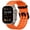 Orange, variant on BANDOVA Silicone Ocean Band Compatible with Apple Watch Men Women, Breathable Tubular Sport Strap for Series 11 10 9 8 7 6 SE Ultra, Orange