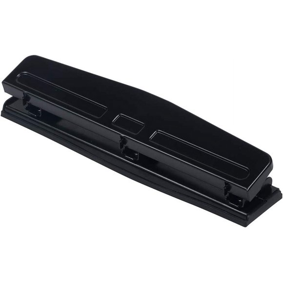 PAPER Metal 3 Hole Punch - Black - 10 Sheet Capacity - Hole Puncher Sold Individually
