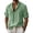 Z_Green, variant on Men's Cotton Linen Shirts Solid Loose Short Sleeved Collar Buttons Top Soft Comfort Casual Tee Shirts Holiday Street Clothing Summer Beach Wear