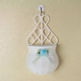 thumbnail image 4 of Foldable Natural Seagrass Woven Storage Baskets Garden Flower Vase Hanging Basket With Handle Storage Bellied Basket, 4 of 8