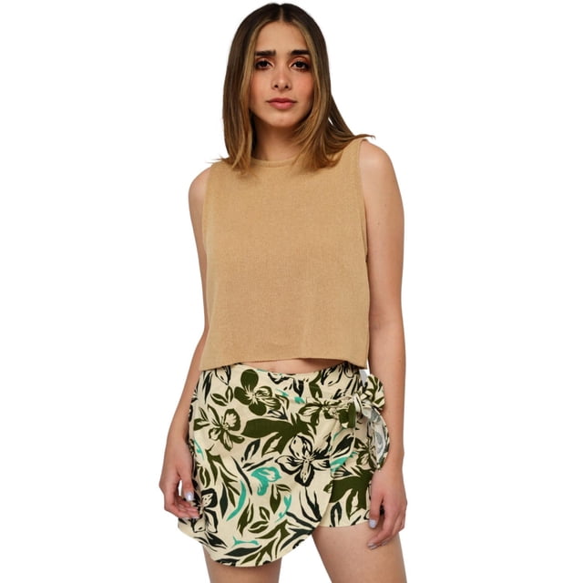 Short falda de lino, modelo 0648 (Verde) verde G Roman Fashion Short regular 0648