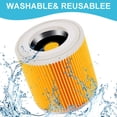 thumbnail image 4 of Filtro de cartucho de alta eficiencia para aspiradora en seco y húmedo, diseñado para los modelos Karcher WD3 con una larga vida útil y un rendimiento máximo, fácil de instalar y lavable, 4 of 8