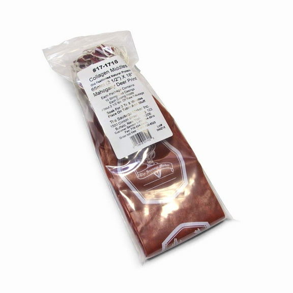 The Sauasge Maker - Mahogany Deer Print Collagen Sausage Casings, 65mm, Pre-Tied (20pcs)…