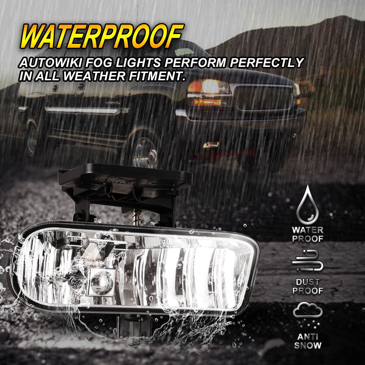 Fog Light For 00-06 GMC Yukon Clear Lens, Pair