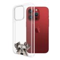 thumbnail image 2 of WIRESTER Transparent Soft Gel TPU Clear Case Slim Protective Cover Phone Case for Apple iPhone 15 Pro Max 6.7" 2023 (NOT FIT iPhone 15 Pro 6.1" 2023) - Animal Salt and Pepper Miniature Schnauzer Dog, 2 of 3