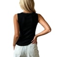 thumbnail image 6 of SHTXOZHI Womens Lace Trim Tank Top Square Neck Ribbed Knit Shirt Summer Casual Vacation Going out Blouse, 6 of 8
