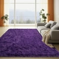 thumbnail image 3 of Socofuz Soft Fluffy Rugs for Bedroom, Anti-Skid Durable Rectangular Modern Carprt for Nursery Living Room Home Decor, 6x9ft, Grape Purple, 3 of 9
