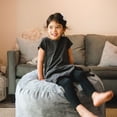 thumbnail image 5 of Big Joe Fuf Small Foam Filled Bean Bag Chair, Gray Plush, Soft Polyester, 2 feet, 5 of 8