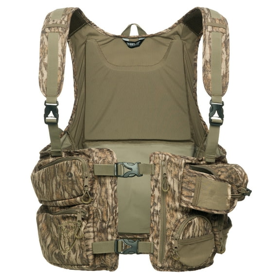 Blocker Outdoors Shield Series Finisher Pro Turkey Vest, Hunting Clothes for Men (Mossy Oak New Bottomland, OSFM)