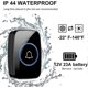 thumbnail image 3 of Wireless Doorbell, Fullhouse Waterproof Door Bell Kit, Distinguish Front And Rear Doors, Over 1000 Feet Range And 60 Chime, 5 Levels Volume And Led Fl, 3 of 5