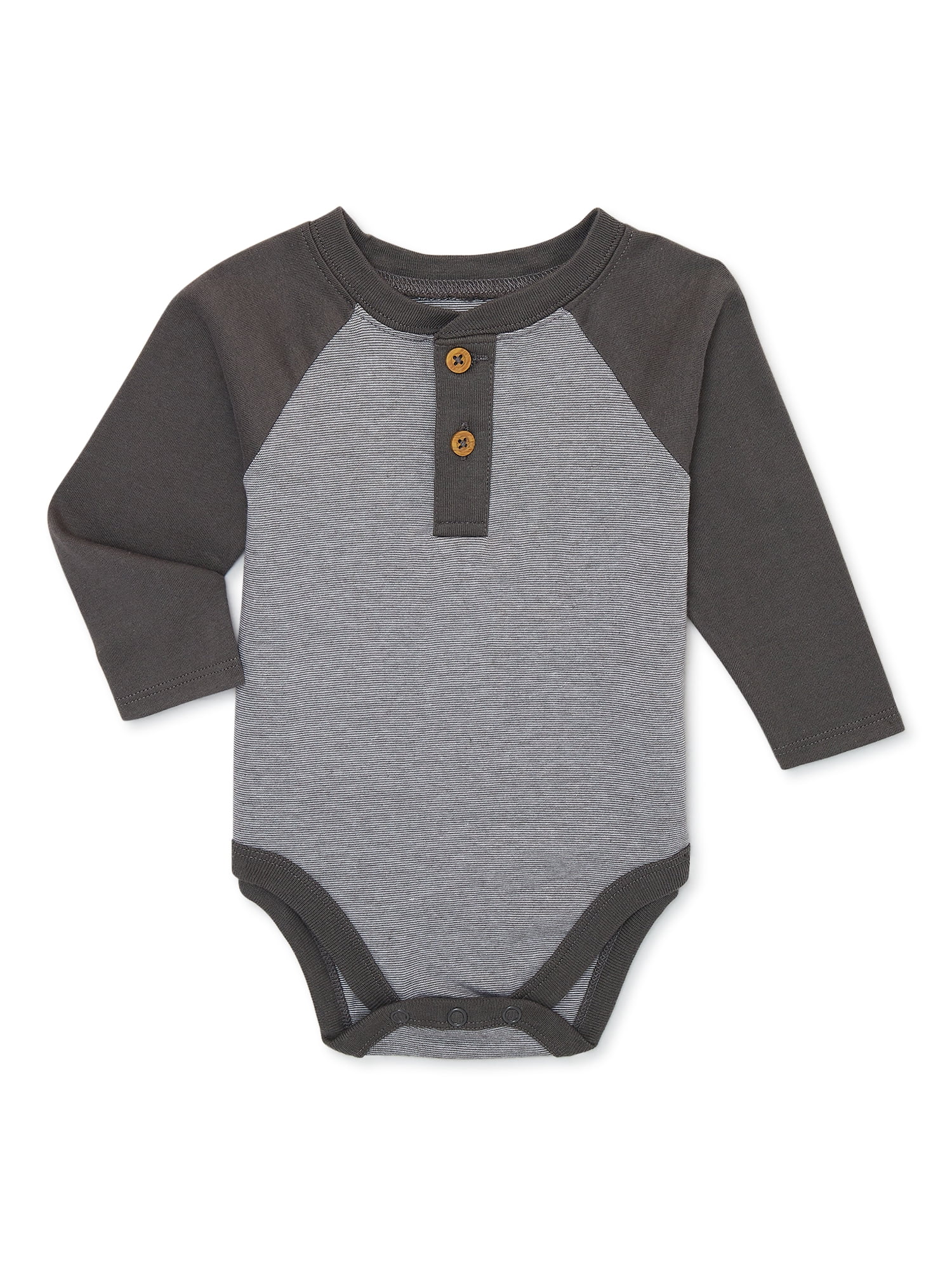 Garanimals Baby Boy Long Sleeve Raglan Bodysuit, Sizes 0-24 Months