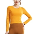 thumbnail image 2 of mfyjkho Tops Para Mujer, Ropa Deportiva De Doble Cara Para Mujer, Ropa De Yoga De Manga Larga Para Mujer, Transpirable, Con Espalda Ajustada, Para Deportes Al Aire Libre, Top Deportivo Para Correr L, 2 of 5