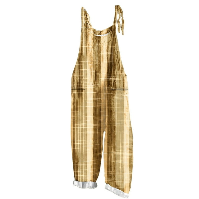 Combinaison à Bavette Décontractée pour Femmes, une-Pièce Sans Manches en Polyester à Imprimé, Longueur Régulière, pour le Quotidien Ou les Vacances, Coupe Douce et Confortable