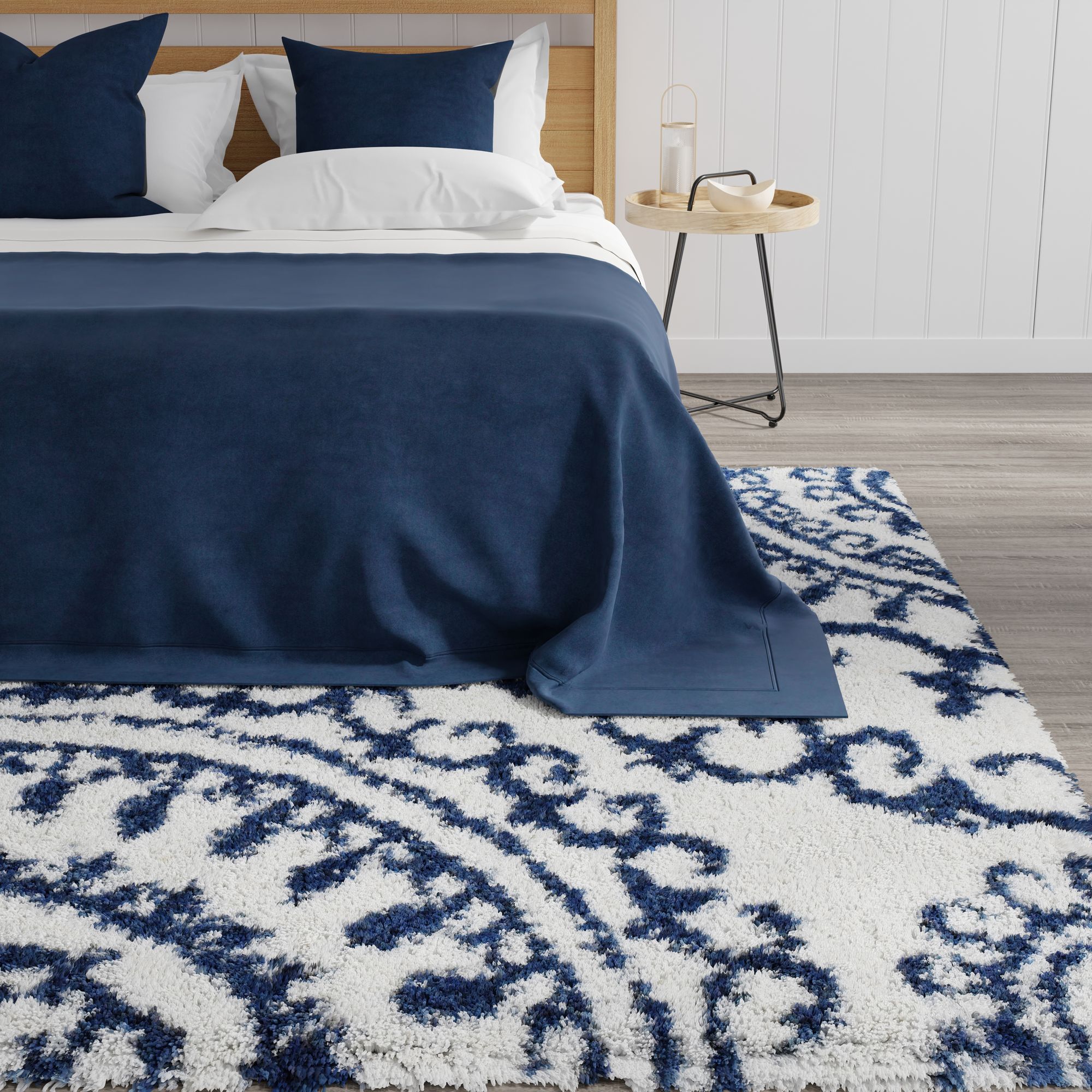 Mason Brooks Indigo Shag CG15A Transitional Geometric 2'6" X 8' Area Rug