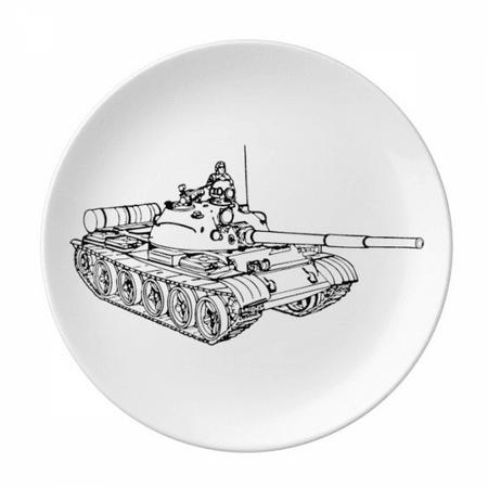 

Tanks Epuipment Military Plate Decorative Porcelain Salver Tableware Dinner Dish