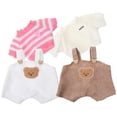 thumbnail image 3 of 2 conjuntos de ropa para osos de 30 cm: Conjuntos de peluche - Conjunto de suéter con pantalones y tirantes para muñecas - Ropa para vestir muñecas de peluche, 3 of 8