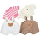 thumbnail image 3 of 2 conjuntos de ropa para osos de 30 cm: Conjuntos de peluche - Conjunto de suéter con pantalones y tirantes para muñecas - Ropa para vestir muñecas de peluche, 3 of 8