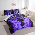 thumbnail image 3 of Manfei Cartoon Game Console Bedding Comforter Set 7pcs for Boys, Black Purple Gamepad Queen Bedding Sets, Cartoon Snowflake Reversible Queen Sheet Sets, Ultra Soft Home Decor, 3 of 7