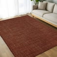 thumbnail image 4 of Dark Brown 5x8 Area Rugs, Farmhouse Burlap Solid Brown Color Modern Linen Texture Non-Skid Rubber Backing Large Rectangle Rugs - Living Room Bedroom Home Office, Indoor Floor Mat Carpets Washable Rug, 4 of 9