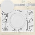 thumbnail image 3 of Ambesonne Black White Place Mats Set of 4, Sketchy Image Sun, Standard Size, Black and White, 3 of 6