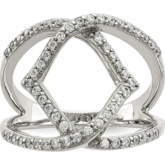 Sterling Silver Cz Ring (Size 6) Made In Thailand qr6667-6