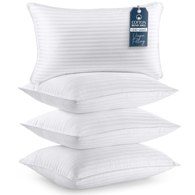 Juego de ropa de cama Pillow Utopia, tamaño king, 4 unidades, color blanco frío