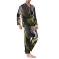 thumbnail image 2 of Sikiie Daisy Koala Mens Pajama Set, Soft Warm Long Sleeve Sleepwear, Cozy Button-Down Pjs for Men-Large, 2 of 7