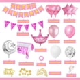 thumbnail image 2 of Yansion Pink Princess Theme Party Supplies Birthday Decorations for Girls, Happy Birthday Banner, Cake Toppers, Princess Crown Foil Balloon for Pink Party Supplies Girls Princess Party Decorations, 2 of 8