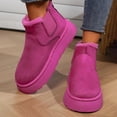 thumbnail image 5 of Womens Winter Boots With Zipper Warm Fur Lined Suede Platform Snow Boots Lightweight Snow Sneaker Boots for Ladies Anti Slip Ankle Boots Fall Boots Sales Clearance, 5 of 13