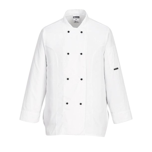 Portwest - Chaqueta de Chef Rachel de Manga Larga para Mujer (Blanco)