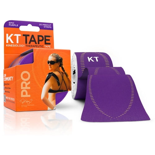 KT Tape Purple Pro Synthetic Kinesiology Tape 20 Precut Strips