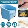 thumbnail image 4 of LINLIN Club Chair Slipcover, tub chair covers 2 piece, Universal Spandex Pattern Armchair Sofa Cover Cover Couch Slipcover for Living Room Club Bar Counter, 4 of 7