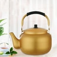 thumbnail image 3 of Portable Tea Kettle Kettle Anti-scalding Handle Lightweight Gold Multifunction Kettle for Outdoor Kitchen Hiking Camping , Gold,, 3 of 9