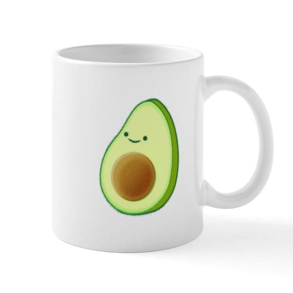 CafePress - Cute Avocado Drawing Mugs - 11 oz Ceramic Mug - Novelty Coffee Tea Cup